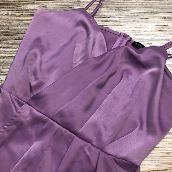 W-56 Gibson strappy surplice front mini Dress LAVENDER sz XS - Picture 2 of 3